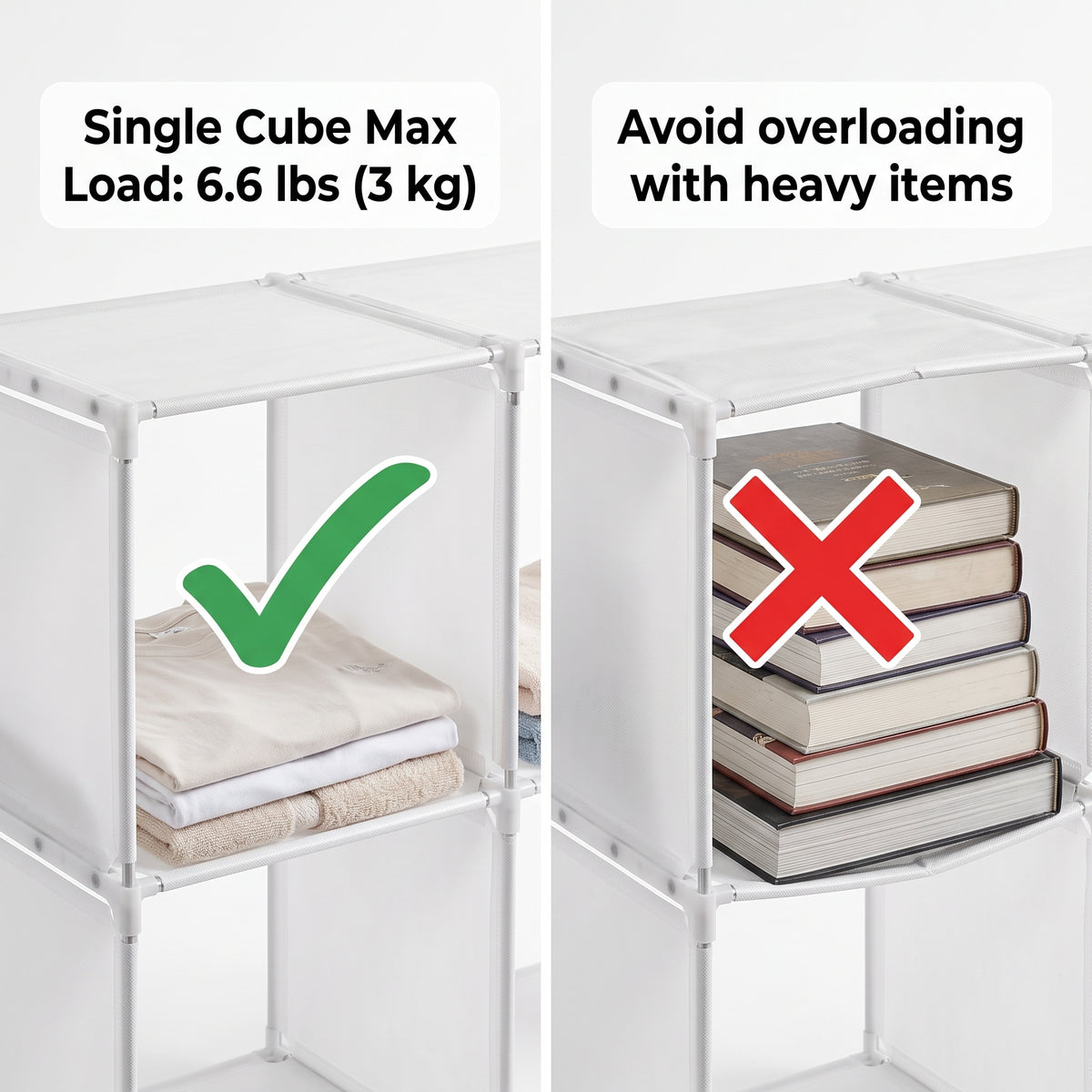 Multi-Purpose Dust-Proof Storage Shelf, Easy-to-Install Garment Cabinet & Bookcase for Bedroom, Living Room, Office & Dorm