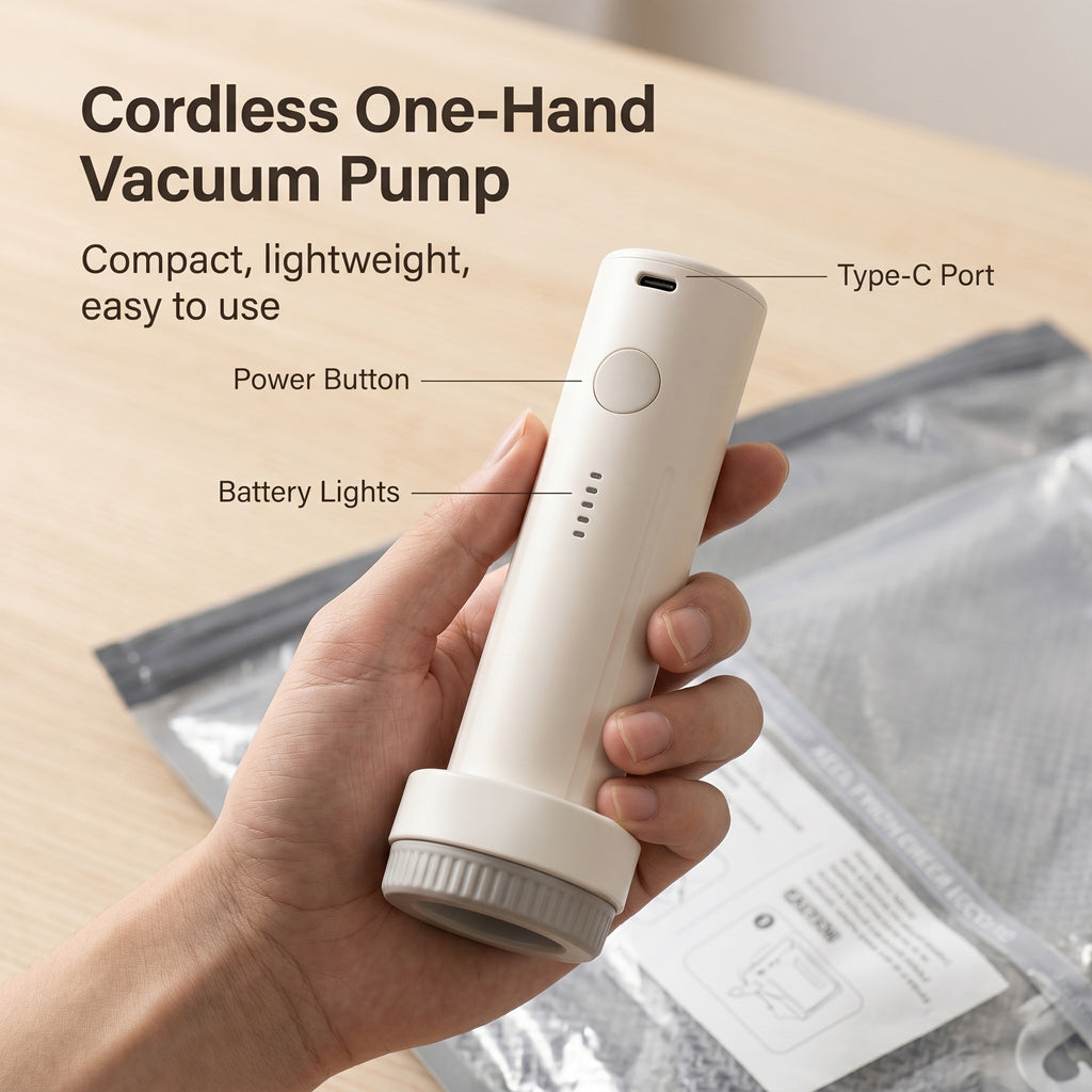 2026 Upgraded Universal Vacuum Storage Bags Set with Electric Pump - Works With Any Vacuum Cleaner - 6/9/15 Pack - Triple Seal System - Dust Insect Odor Proof - Home Travel Essential space saving rechargeable extra-large capacity 15-pack everyday