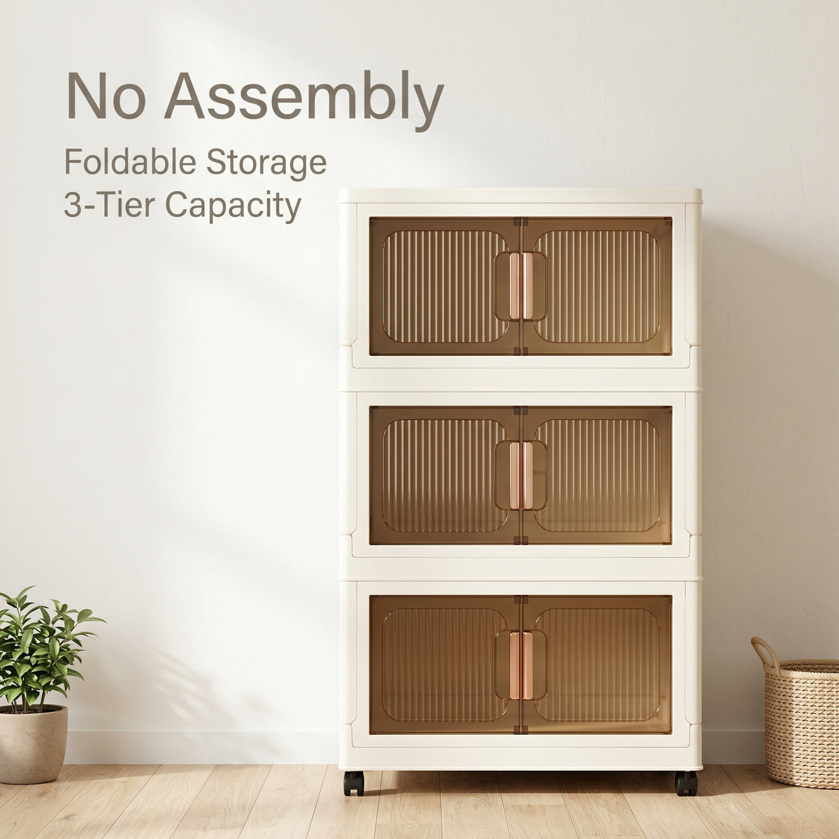 5-Tier Foldable Rolling Storage Rack with Wheels | Space-Saving, Dust-Proof Storage for Bedroom & Living Room, Multifunctional Compact Shoe Rack, 3-Tier Corner Bathroom Counter, Home Kitchen Laundry Room Bathroom Shelf for Plushies